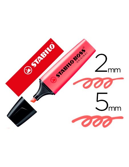 ROTULADOR STABILO BOSS FLUOR 70 ROJO