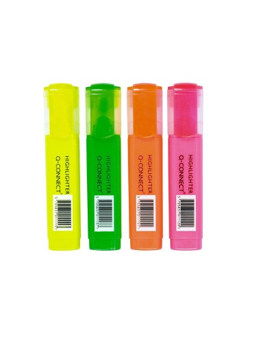 ROTULADOR Q-CON.FLUOR SURT.BOLSA 4 ROTULADORES