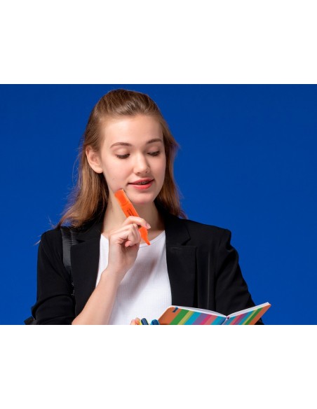 ROTULADOR Q-CON.FLUOR NARANJA PUNTA BISELADA