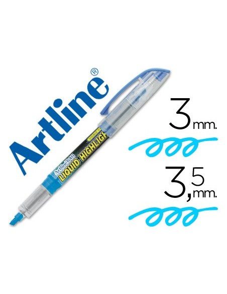 ROTULADOR ARTLINE FLUOR EK-640 AZUL PUNTA BISELADA