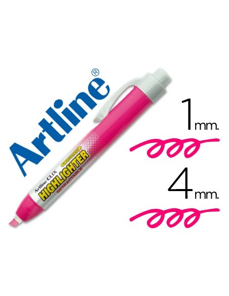 ROTULADOR ARTLINE CLIX FLUOR EK-63 ROSA PUNTA BISELADA 4.00 MM