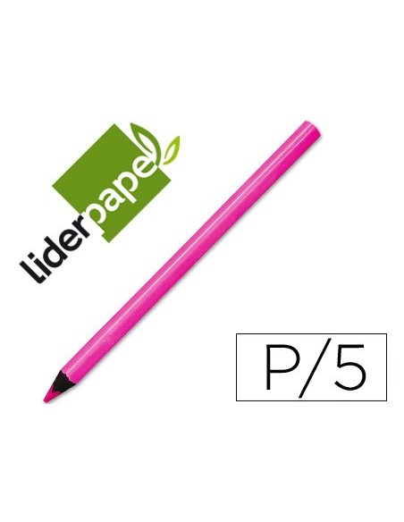 LAPICES DE COLORES LIDERPAPEL JUMBO NEON ROSA