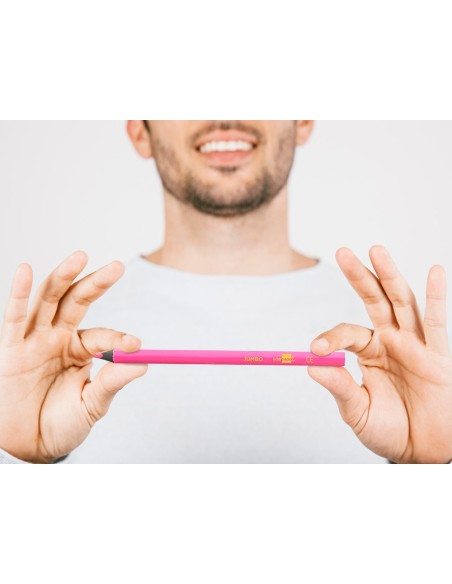 LAPICES DE COLORES LIDERPAPEL JUMBO NEON ROSA