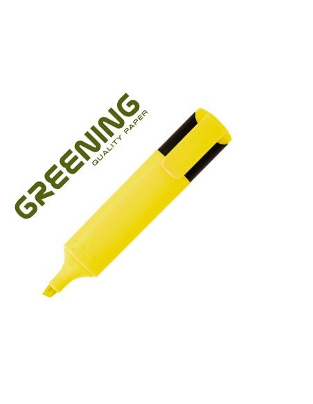 ROTULADOR GREENING FLUORESCENTE PUNTA BISELADA AMARILLO