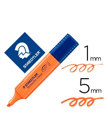 ROTULADOR STAEDTLER TEXTSURFER CLASSIC 364-4 FLUOR.  NARANJA**752366