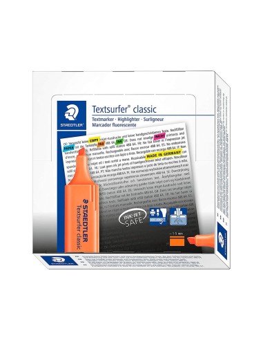 ROTULADOR STAEDTLER TEXTSURFER CLASSIC 364-4 FLUOR.  NARANJA**752366