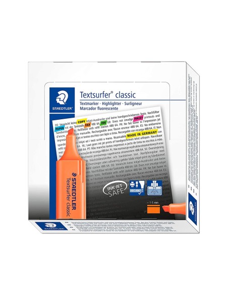 ROTULADOR STAEDTLER TEXTSURFER CLASSIC 364-4 FLUOR.  NARANJA**752366