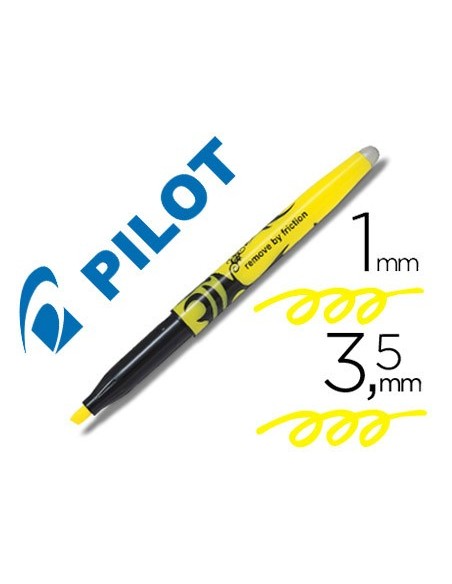 ROTULADOR PILOT FRIXION LIGHT BORRABLE PUNTA DE FIBRA COLOR AMARILLO