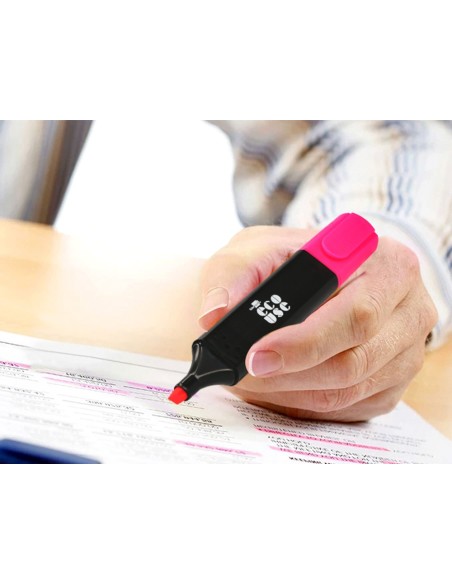 ROTULADOR  ECOUSE FLUOR.FABRICADO 68% PLAST.RECICLADO CAJA 4 UD.SURT.