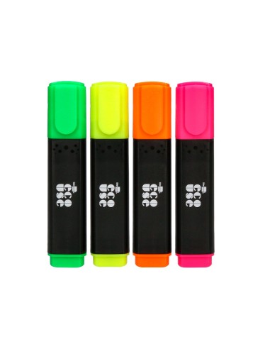 ROTULADOR  ECOUSE FLUOR.FABRICADO 68% PLAST.RECICLADO CAJA 4 UD.SURT.