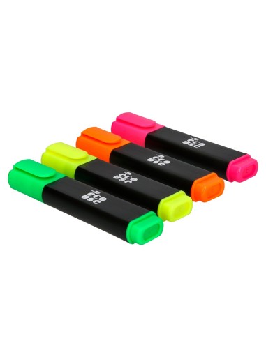 ROTULADOR  ECOUSE FLUOR.FABRICADO 68% PLAST.RECICLADO CAJA 4 UD.SURT.