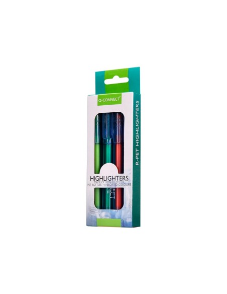 ROTULADOR Q-CON.FLUOR BISELADA RECICLADO CAJA 4 UD.SURT.