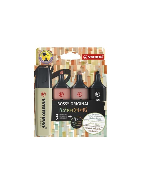 ROTULADOR STABILO BOSS PASTEL FLUOR.NATURE 70 COLORS  4 UD.SURT.