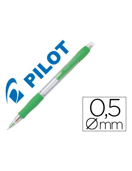 PORTAMINAS PILOT SUPER GRIP VER.CLARO 0,5 MM SUJECION CAUCHO