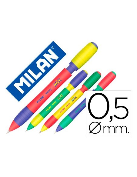 PORTAMINAS MILAN SWAY MIX 0,5 MM GOMA SURT.