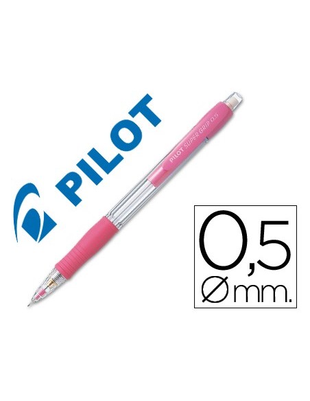 PORTAMINAS PILOT SUPER GRIP ROSA 0,5 MM SUJECION CAUCHO