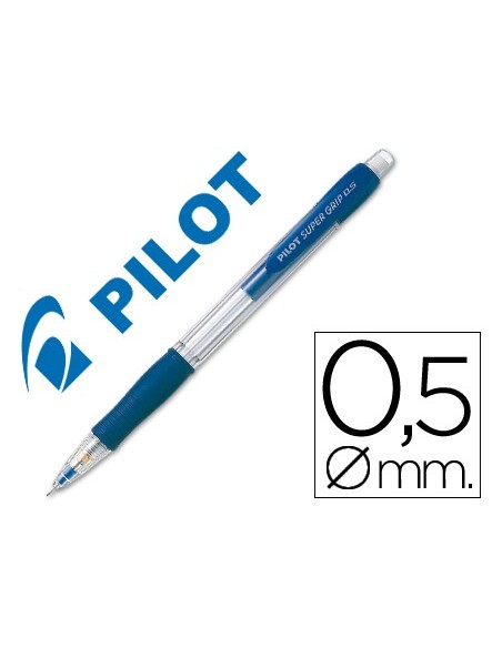 PORTAMINAS PILOT SUPER GRIP AZUL 0,5 MM SUJECION CAUCHO