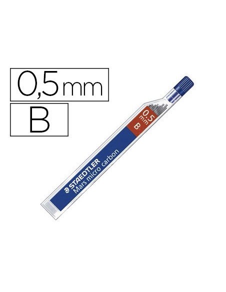 MINAS STAEDTLER MARS MICRO GRAFITO 0,5 MM B TUBO CON 12 UNIDADES