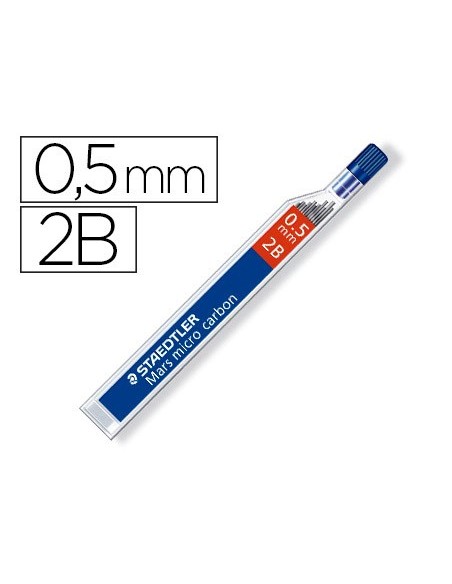 MINAS STAEDTLER MARS MICRO GRAFITO 0,5 MM 2B TUBO CON 12 MINAS