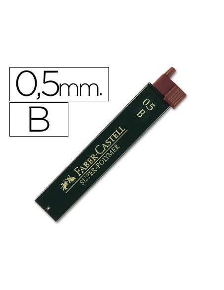 MINAS FABER GRAFITO 9065 0,5 MM B ESTUCHE 12 MINAS