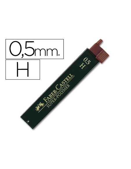 MINAS FABER GRAFITO 9065 0,5 MM H ESTUCHE 12 MINAS