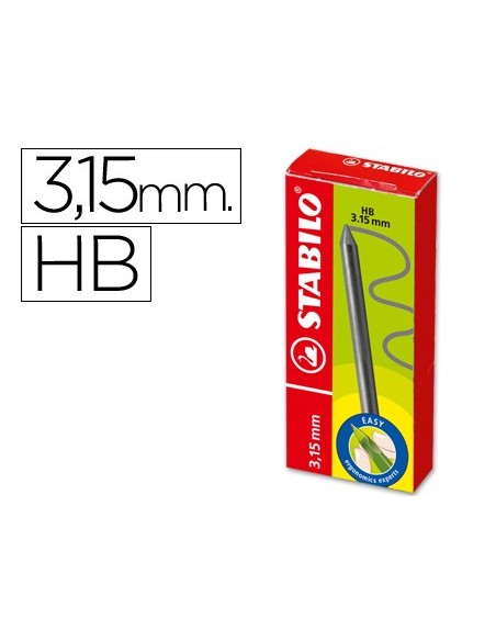 MINAS STABILO EASY ERGO GRAFITO HB 3,15 MM CAJITA 6 MINAS