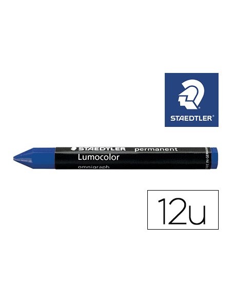 MINAS STAEDTLER MARCAR AZ. LUMOCOLOR PERMANENTE OMNIGRAPH 236 12 UD.