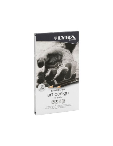 LAPICES GRAFITO LYRA REMBRAND ART DESIGN CAJA 12 GRADUACIONES 6B-5B-3