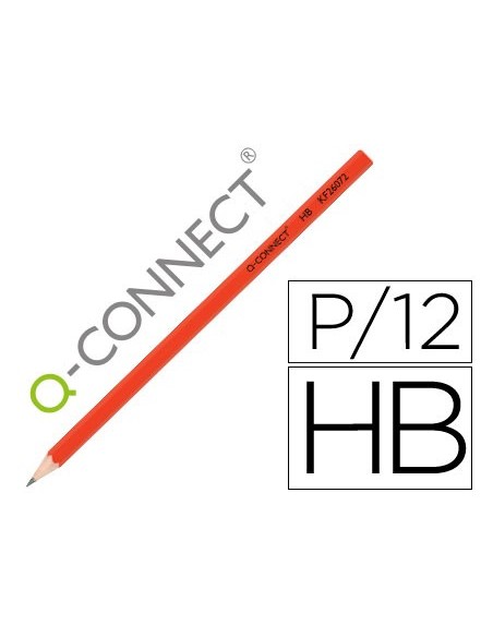 LAPICES DE GRAFITO Q-CONNECT SIN GOMA N.2 HB