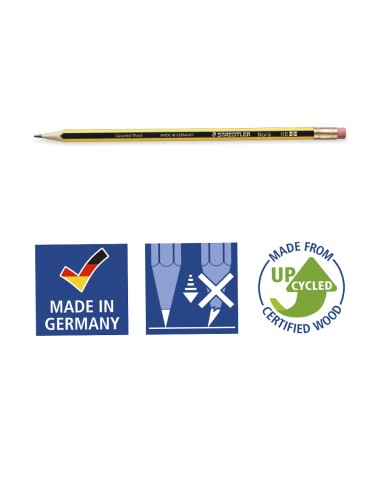 LAPICES GRAFITO STAEDTLER NORIS N.2 HB C/GOMA