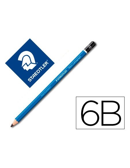 LAPICES DE GRAFITO STAEDTLER MARS LUMOGRAPH 100 6B UNIDAD 100-6B