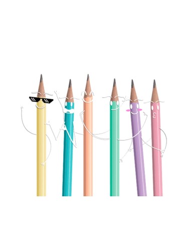 LAPICES GRAFITO GOMA STABILO SWANO MINA 2,2MM DUREZA HB AM. PASTEL