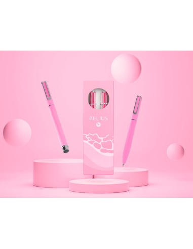 JUEGO ROLLER BELIUS ENDLESS SUMMER AL.ROSA PLATA TINTA AZ. CJ  DISEÑO