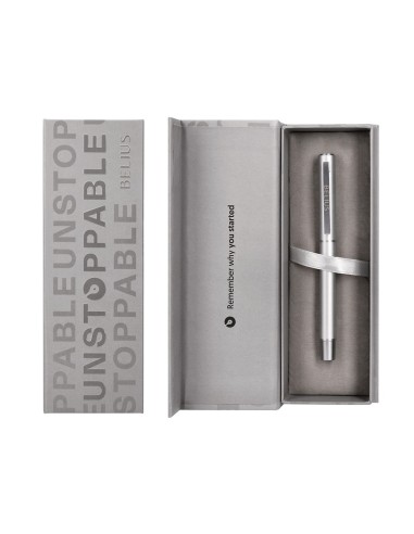 ROLLER BELIUS UNSTOPPABLE PLATEADO TINTA NG. CAJA DISEÑO