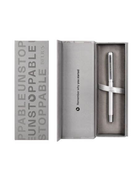 ROLLER BELIUS UNSTOPPABLE PLATEADO TINTA NG. CAJA DISEÑO