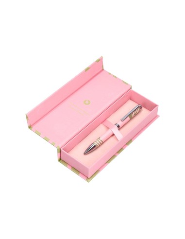 BOLIGRAFO BELIUS DREAMS ROSA VE. MATCHA PLATEADO AZ. CAJA DISEÑO