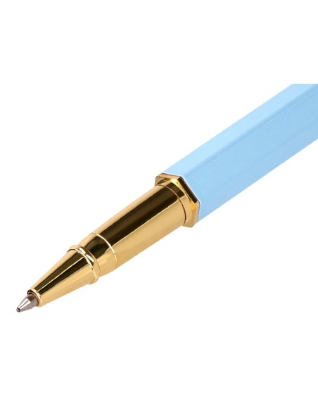 BOLIGRAFO BELIUS MACARON BLISS HEXAGONAL CEL. GOLD AZ. CAJA DISEÑO