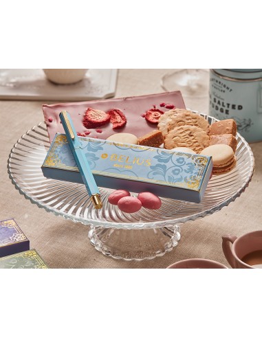 BOLIGRAFO BELIUS MACARON BLISS HEXAGONAL CEL. GOLD AZ. CAJA DISEÑO