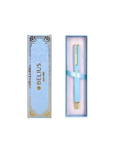 BOLIGRAFO BELIUS MACARON BLISS HEXAGONAL CEL. GOLD AZ. CAJA DISEÑO