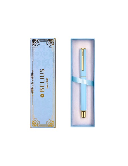 BOLIGRAFO BELIUS MACARON BLISS HEXAGONAL CEL. GOLD AZ. CAJA DISEÑO