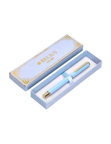 BOLIGRAFO BELIUS MACARON BLISS HEXAGONAL CEL. GOLD AZ. CAJA DISEÑO
