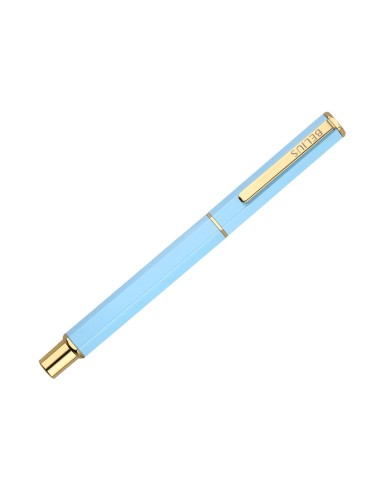 BOLIGRAFO BELIUS MACARON BLISS HEXAGONAL CEL. GOLD AZ. CAJA DISEÑO