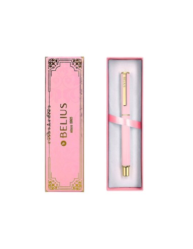 BOLIGRAFO BELIUS MACARON BLISS HEXAGONAL ROSA GOLD AZ. CAJA DISEÑO