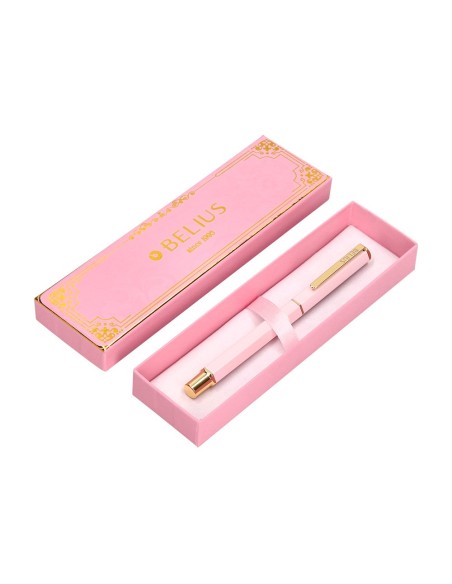 BOLIGRAFO BELIUS MACARON BLISS HEXAGONAL ROSA GOLD AZ. CAJA DISEÑO