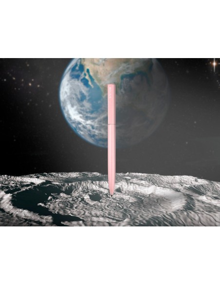 BOLIGRAFO BELIUS ROCKET B AL.MINIMALISTA ROSA AZ. CAJA CILINDRICA