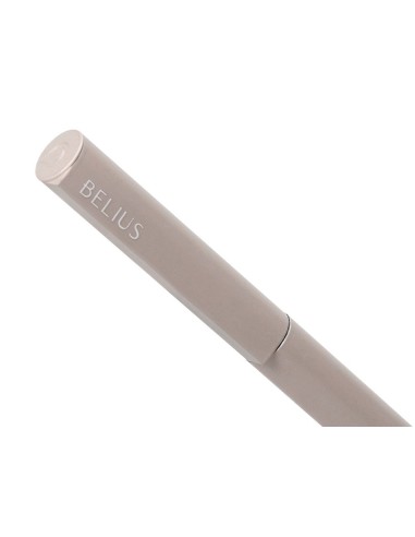 BOLIGRAFO BELIUS ROCKET B AL. MINIMALISTA GRIS AZ. CAJA CILINDRICA