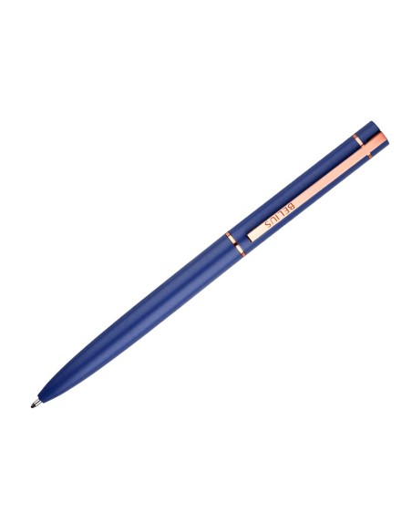 BOLIGRAFO BELIUS ROSE AL.COLOR AZ. ELECTRICO/ORO ROSA AZ. CAJA DISEÑO