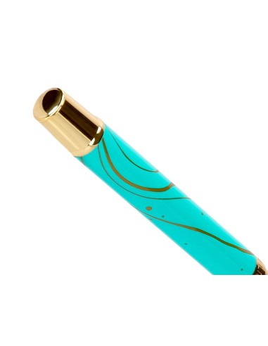 ROLLER BELIUS AQUA AL.COLOR TURQ.Y DORADO TINTA NG. CAJA DISEÑO