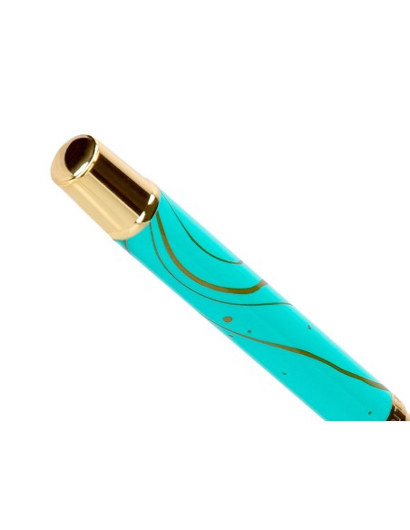 ROLLER BELIUS AQUA AL.COLOR TURQ.Y DORADO TINTA NG. CAJA DISEÑO