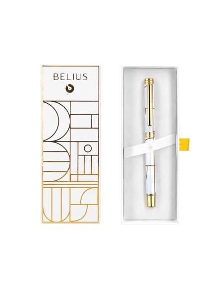 ROLLER BELIUS CARTE BLANCHE BL.Y DORADO TINTA NG. CAJA DISEÑO